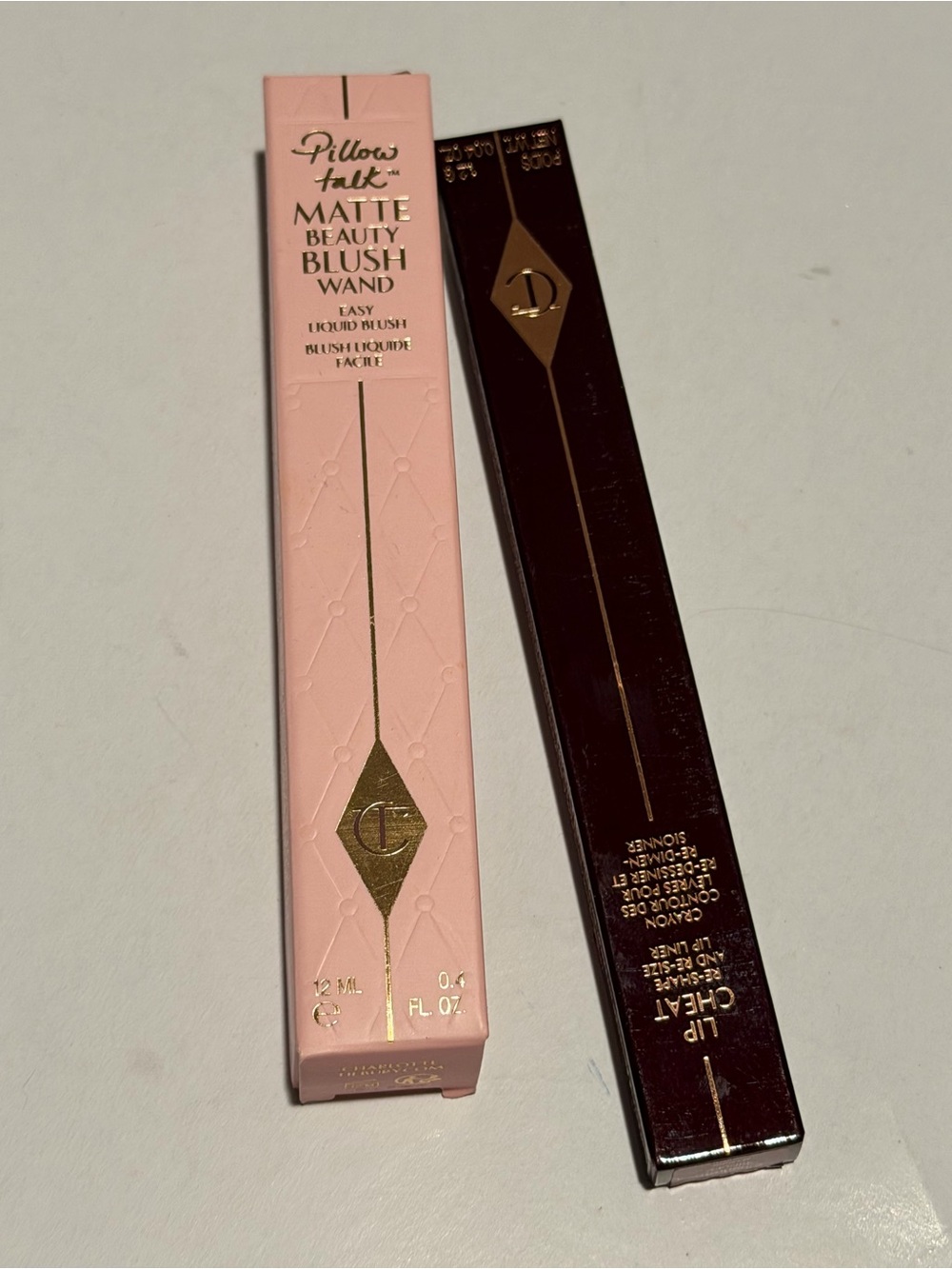 Charlotte Tilbury Matte Beauty Blush Wand — Soft Pink & Rose Gold Packaging
